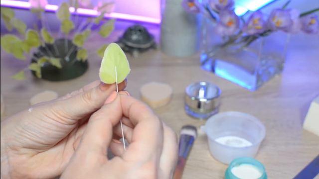 How to make a FOREST VIOLET from Cold porcelain / Part I. LEAVES смотреть онлайн