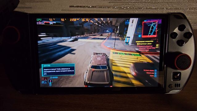 GPD WIN4 7840U Cyberpunk 2077 тест 15w Fsr3.0