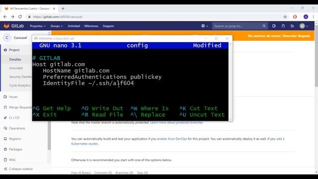 GIT tutorial 12 - Creación de un proyecto de GIT en GITLAB y generación de la llave SSH смотреть онлайн