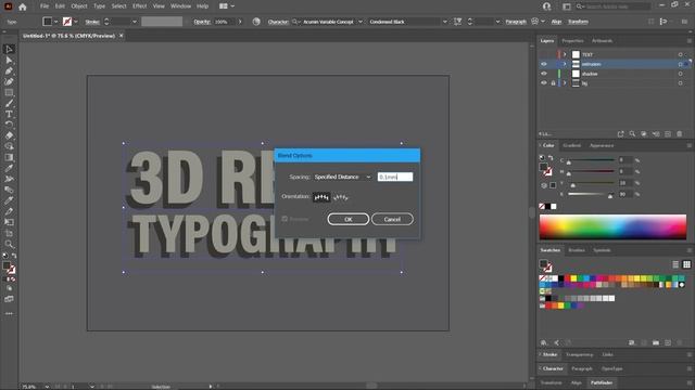 Create a 3D Retro Text Effect | Illustrator смотреть онлайн