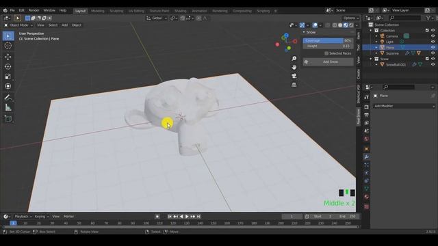 Real Snow - FREE Blender Addon-Tutorial/Snow in blender/3d animation/Blender/ Create Snow in blende смотреть онлайн