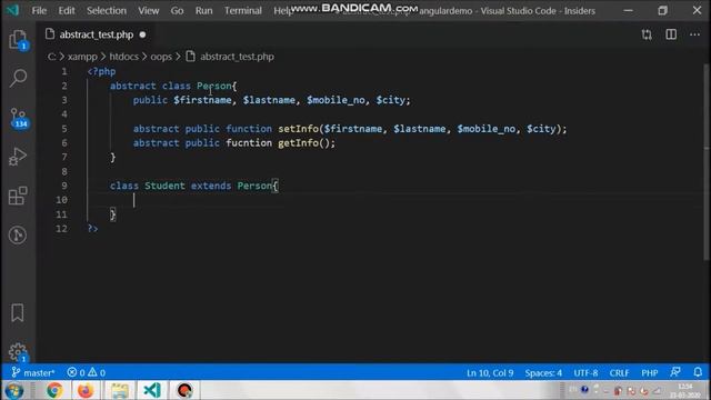 Abstract class and method in PHP Hindi смотреть онлайн