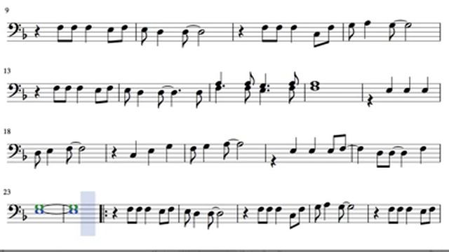 Ven a Cantar Villancico Partitura de Trombón Chelo Fagot Tuba Bomb en Clave de Fa смотреть онлайн