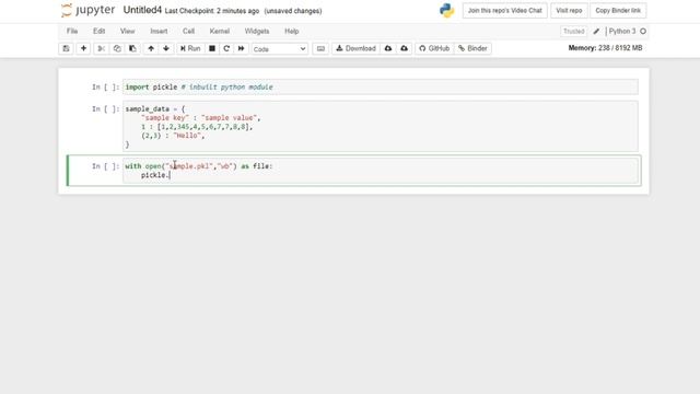 Storing Python objects using pickle module смотреть онлайн