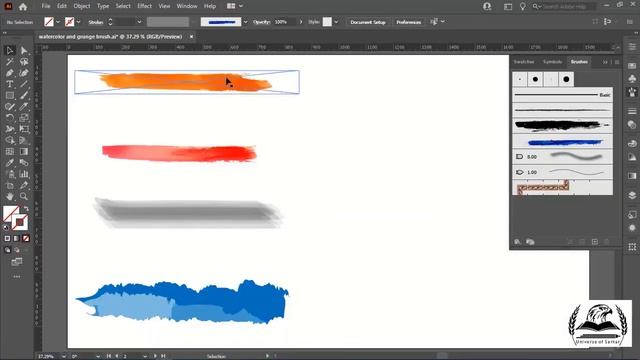 How to make Custom Watercolor, Grunge & Feather Brushes in Illustrator смотреть онлайн