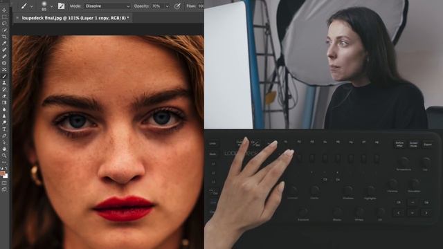 Loupedeck+: Portrait Editing in Adobe Photoshop смотреть онлайн