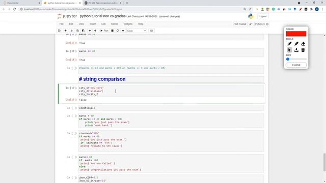 Python Tutorial 4 for beginner , Booleans , logical and comparator operators, if else conditional смотреть онлайн