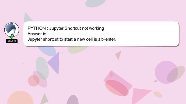 PYTHON : Jupyter Shortcut not working смотреть онлайн