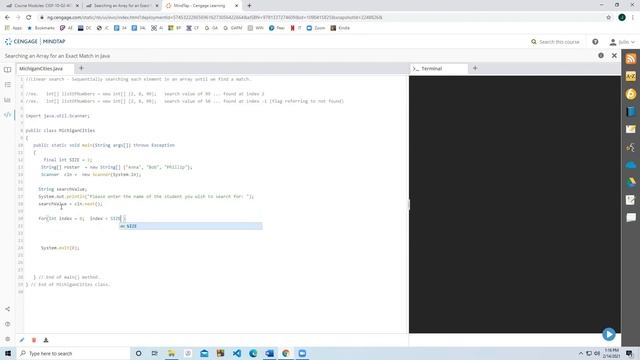 24. Week 5 - Searching an Array for an Exact Match in Java смотреть онлайн