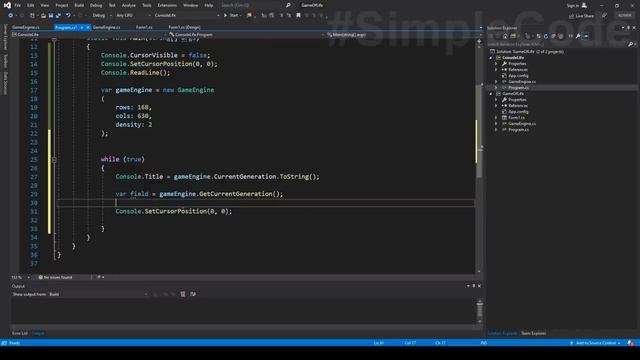 СИМУЛЯЦИЯ ЖИЗНИ НА C# | Game Of Life в консоли | Часть 3 смотреть онлайн