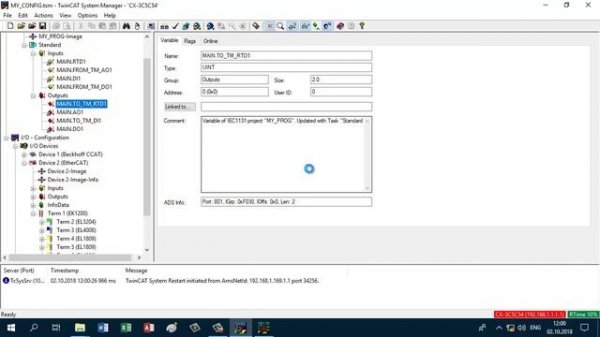 BECKHOFF PLC CX8090 К SCADA TRACE MODE по MODBUS TCP