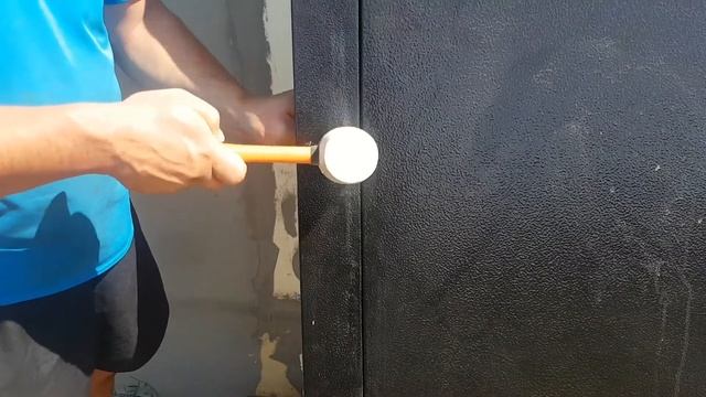 выпрямление вмятин на металлической двери смотреть онлайн