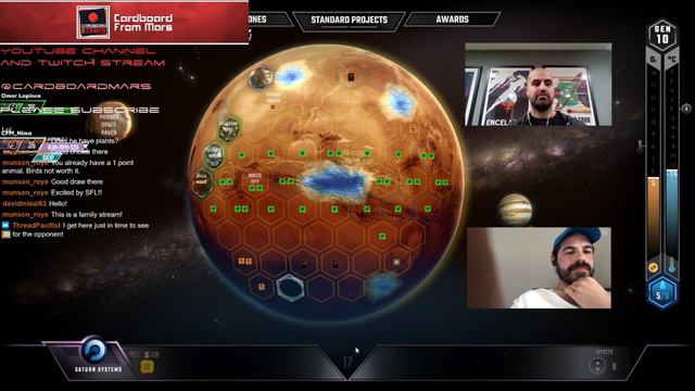Terraforming Mars - Gameplay Vid #88 (Saturn Systems)- Cardboard from Mars смотреть онлайн