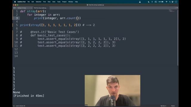 Codewars (Python?) | Find the stray number | kyu7 смотреть онлайн