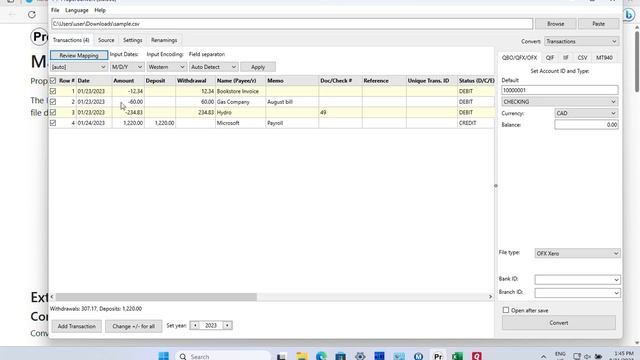 Convert CSV to OFX and Import into Xero CSV2OFX смотреть онлайн