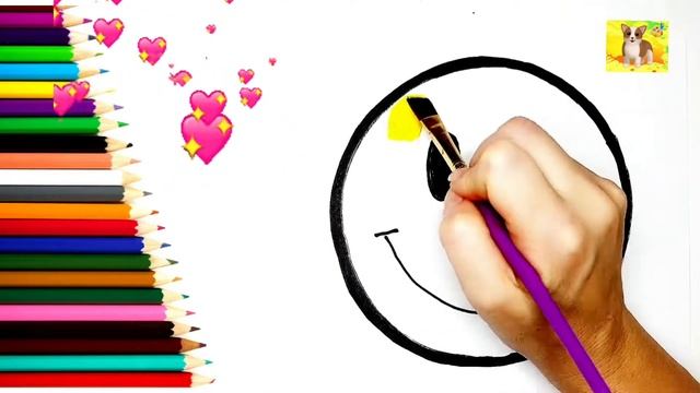 Смайлик. Как нарисовать милый Смайлик. смотреть онлайн