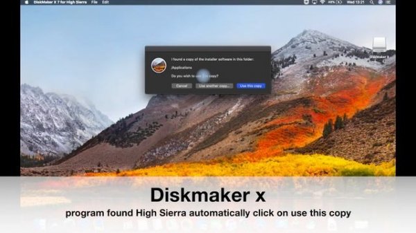 Create a Bootable Install usb Mac OS X High Sierra 10.13 (Diskmaker X)