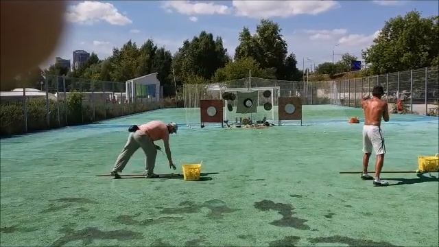 Турнир "Косая Сажень" 2022 Финал. Праща метание мяча. канал "Sport Teleport" смотреть онлайн