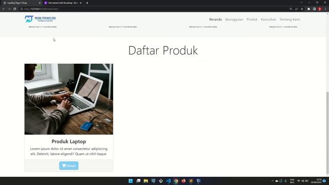 Tutorial Bootstrap 5 Landing Page Toko Online #6. Section Produk смотреть онлайн