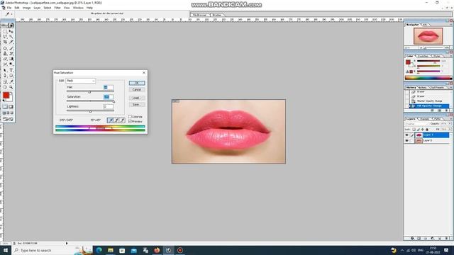 How To Change Lips Colour In Photoshop 7 I Best Photo Editing Tutorial смотреть онлайн