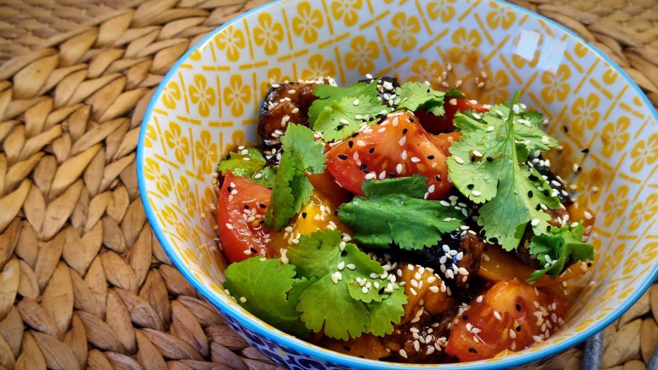 Теплый салат из баклажан смотреть онлайн