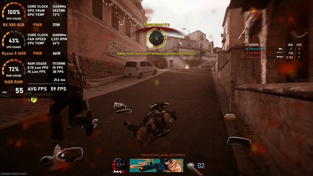 Call of Duty Warzone 3 Season 2 - RX 580 8GB + Ryzen 5 1600 смотреть онлайн