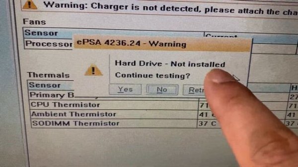 Solved: Hard drive not installed error on laptop - Hard Drive Not Found