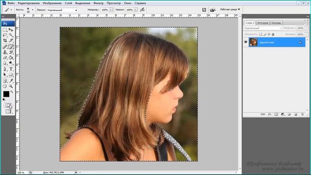 Фотошоп 61 Меняем цвет волос смотреть онлайн