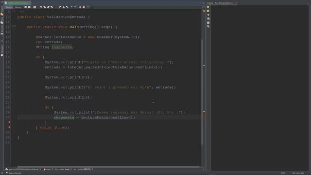 Java Ejercicio: 384 Validar el Ingreso de Datos del Usuario por medio de la Función matches() смотреть онлайн