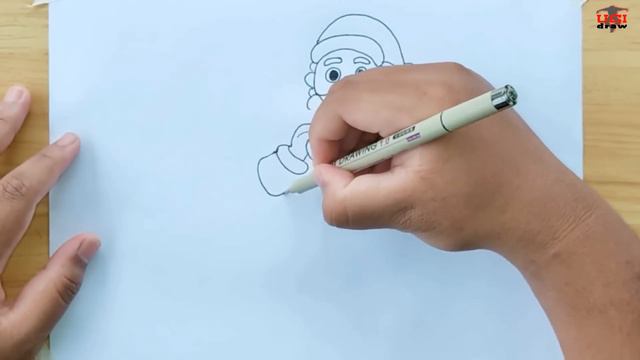 How to Draw a Santa Claus Step by Step | Cute Christmas Santa Drawing Easy Tutorial смотреть онлайн