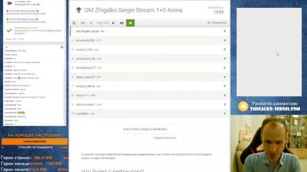 ТИТУЛЬНЫЙ ВТОРНИК + Турнир С.Ю. ШИПОВА!! Шахматы & Сергей Жигалко. На Chess.com & Lichess.org