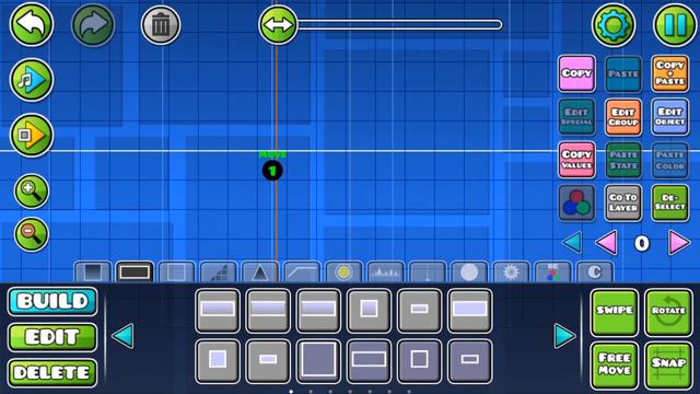 Как перемещать блоки в редакторе Geometry Dash