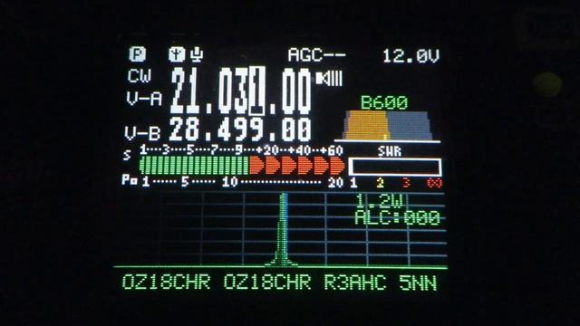 OZ18CHR QSO 21 MHz комнатная антенна 20 W смотреть онлайн