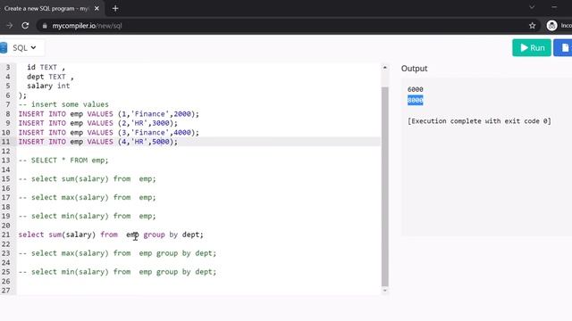 max min sum GroupBy aggregation in sql | SQL course | RDBMS | SQL queries | Groupby in SQL смотреть онлайн