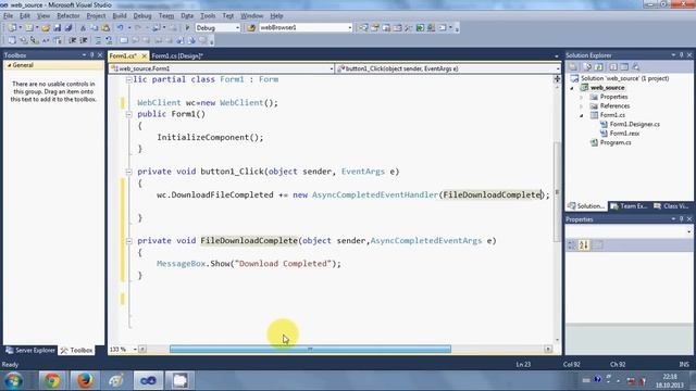 C# Tutorial 92: How to Download a File from Internet using C# смотреть онлайн