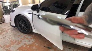 Разбор и оклейка хромированной ручки Toyota Camry 70