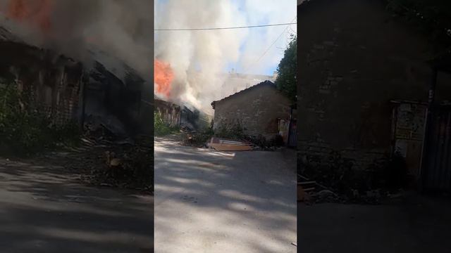 Горят сараи в Кстово, Ниж.область 24.06.2020 смотреть онлайн