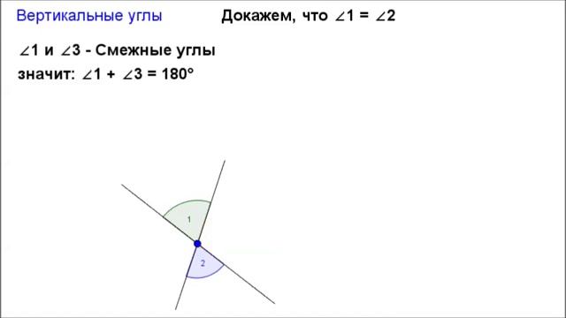 7 класс. Глава1 - Начальные геометрические сведения. Вертикальные углы смотреть онлайн