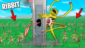 ОГРОМНАЯ АРМИЯ РИББИТОВ ПРОТИВ НЕБОСКРЕБА! ОБОРОНА ЗДАНИЯ ОТ SCP! БЕЗУМИЕ В Garry`s Mod