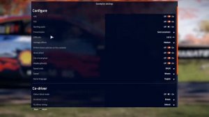 Где меняется язык в игре WRC9