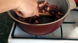 Очень вкусное и мягкое /Сердце индейки в подливе?.