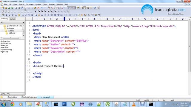 Developing Institute Project with Apache Tomcat Part-4 смотреть онлайн