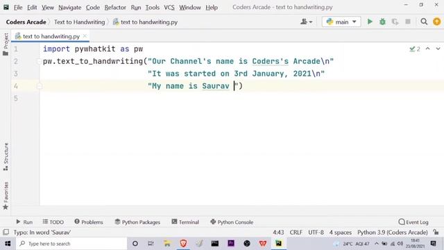 Converting Text To Handwritten Notes Using Python смотреть онлайн