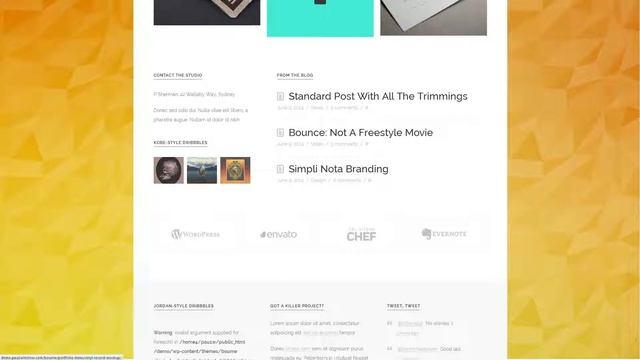 Bourne Portfolio WordPress Theme смотреть онлайн