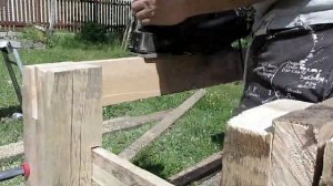 Делаем уличный стол-верстак (деревенский вариант)/Making a street table-workbench (rustic version).