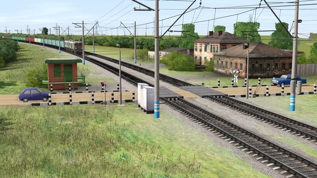 Trainz 2019 ВЛ8м-222 на переезде