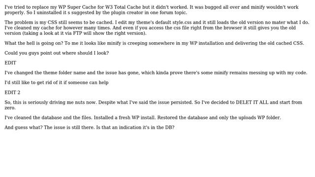 Wordpress: Can't get rid of minify after uninstalling W3 Total Cache (3 Solutions!!) смотреть онлайн