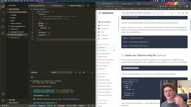 Let's code an excuse generator using Tailwind CSS смотреть онлайн