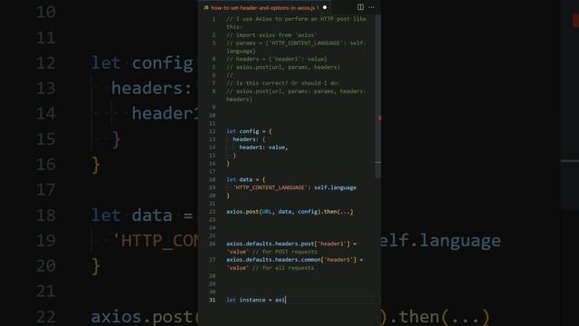 javascript - How to set header and options in axios? смотреть онлайн