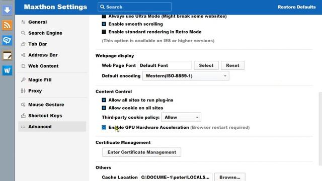 Maxthon settings смотреть онлайн
